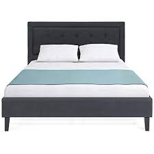 Wooden slats have been added to the frame so that you won't need a box spring with this platform bed. Best Choice Products Upholstered Twin Platform Bed Frame W Tufted Button Headboard Wood S Headboards For Queen Beds Twin Platform Bed Frame Buttoned Headboard