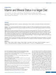 The absorbtion of vitamin b12 works with two mechanisms: Vitamin And Mineral Status In A Vegan Diet 31 08 2020