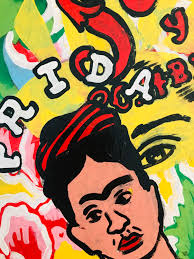 Frida Cerveza Sol Original 16x20 Acrylic Painting