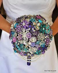 Teal Violet Purple Brooch Bouquet What An Utterly Fabulous Use For Antique Brooches Cascading Brooch Bouquet Bridal Brooch Bouquet Wedding Brooch Bouquets
