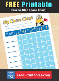 Free Printable Minion Themed Chore Chart Free Printables Com