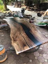 Dried Black Walnut Food Safe Epoxy Resin Tinted Black The Black River Dining Table 9 X 40 Price Includes L In 2020 Wood Resin Table Dining Table Food Safe Epoxy Resin