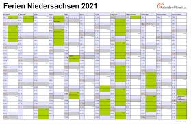 Hier finden sie kostenlose kalender mit den ferien bayern 2021, gesetzlichen feiertagen und kalenderwochen. 2021 Ferien Schulferien Niedersachsen 2021