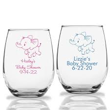 48 Baby Shower Wine Glasses 9 Ounce Stemless Wine Glass Baby Etsy Wine Glass Baby Shower Favors Baby Shower Wine Glasses Shower Wine