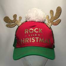Walmart Snapback Hat Rock This Christmas Baseball Cap Reindeer Hats T14 Oc0002 Ebay Mom Hats Reindeer Hat Vintage Trucker Hats