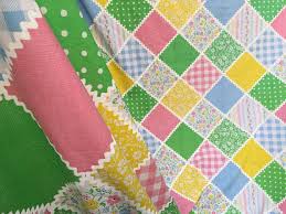 Rustic quilt coverlet bed set. 70 S Sears Roebuck Full Flat Sheet Pastel Patchwork Etsy My Childhood Memories Childhood Memories Childhood