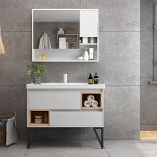 Before i install bathroom vanity units the first thing i want to determine is the finished height. 2019 New Design Bathroom Vanity With Ceramic Basin And Black Metal Leg Modern Bathroom Cabinets Washbasin Design Tv Room Design