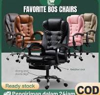 Kursi Kantor Ergonomis PU Leather Kursi Direktur Kursi Kerja Nyaman Kursi  Komputer Kursi Gaming Reclining 90–145 Derajat dengan Sandaran Kaki Kursi  ...