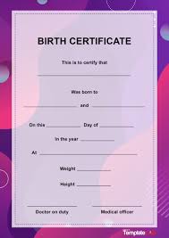 When used in the us, this certificate serves as proof of your age, identity, and citizenship status. 15 Birth Certificate Templates Word Pdf á… Templatelab