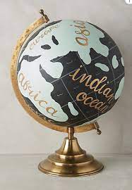 Globe I Could Diy With With A Little Paint And A Garage Sale Globe I M Sure Painted Globe Decor Globe