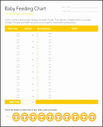 6 baby feeding chart template sampletemplatess