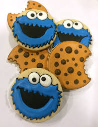 Birthday Parties Monster Cookies Cookie Monster Birthday Cookie Monster Birthday Party