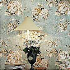 Haokhome Dr3073 Non Woven Vintage Flower Wallpaper Blue Home Bedroom Wallpaper 20 8 Quot Wallpaper Bedroom Vintage Flowers Wallpaper Wallpaper Bedroom Vintage