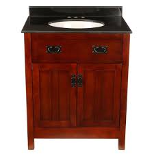 If you want a solid, smooth coat, like i did on the kids bathroom cabinets, i would pass on this. Ove Decors Cain 28 In Vanity In Dark Walnut With Granite Vanity Top In Black Cain 28 The Home Depot