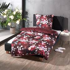 Traumschlaf Feinflanell Bettwasche Rose Bordeaux Gunstig Online Kaufen Bei Bettwaren Shop