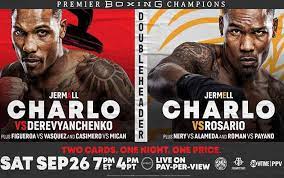 6 antes de la pelea se confirmó que charlo ganaría $100,000 y hatley recibiría una bolsa de $85,000. Pbc Cartelera Charlo Vs Derevyanchenko Y Charlo Vs Rosario Solo Boxeo
