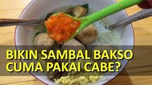 Gak cuma bakso lava sambal, kamu juga mendapatkan inspirasi resep lainnya di aplikasi yummy. Bikin Sambal Bakso Cuma Pakai Cabe Nggak Perlu Bumbu Lain Youtube