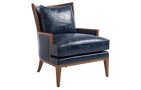 Atwood Accent Chair Blue Leather Leather Accent Chair Blue Accent Chairs Accent Chairs