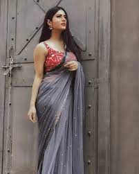 Pin On Saree Nivetha pethuraj full size saree yellow saree actress nivetha pethuraj top 20 hd pictures. pin on saree