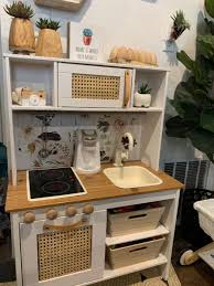 It has all the standard features and it is durable and should last through a few kids, or be able to be gifted or resold in pretty good condition. Ikea Playkitchen Hack Ikea Play Kitchen Diy Play Kitchen Ikea Kids Kitchen