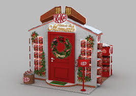 Kitkat Christmas Posm 2017 2018 On Behance Posm Creative Branding Stage Set Design