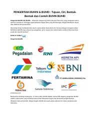 Check spelling or type a new query. Pengertian Bumn Pengertian Bumn Bumd Tujuan Ciri Bentukbentuk Dan Contoh Bumn Bumd Pengertian Bumn Dan Bumd U2013 Indonesia Mengusung Sistem Course Hero