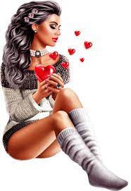 ♥ Tube femme png St Valentin . Valentine's Day woman ♥