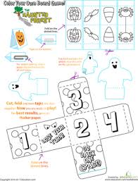 To make a complete game: Halloween Board Game Worksheet Education Com