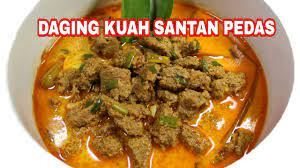 Sebelum di campur dengan kuah santan babat harus terlebih dahulu di olah supaya tidak bau dan teksturnya tidak alot. Cara Membuat Daging Kuah Santan Pedas Youtube
