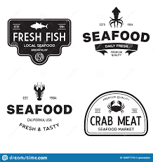 Check spelling or type a new query. Seafood Restaurant Logos Fur Vektorgrafik Embleme Fische Und Silhouetten Fur Den Markt Und Die Fischer Stock Abbildung Illustration Von Fahne Nahrung 160977179