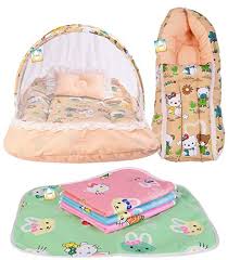 Looking for the best baby bedding set for your child? Bantoo New Born Baby Bedding Set Gift Items Combo Pack Of Net Bed Sleeping Bag And Plastic Sheets Sets For 0 6 Months Baby Boy S Baby Girl S Orange Imp Kitty Www Siwanbihar Live