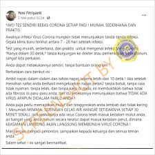 Seseorang yang memiliki riwayat bepergian dari china. Salah Mendeteksi Virus Corona Dengan Menahan Napas 10 Detik Hoax Buster Covid19 Go Id