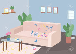 Messy room , it's a work of art! Messy Living Room Flat Color Vector Illustration Empty Room Royalty Free Cliparts Vectors And Stock Illustration Image 146996103