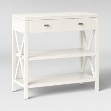 Owings Console Table With 2 Shelves And Drawers Off White Threshold White Console Table Console Table Decorating Console Table