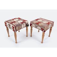 The kilim rug is an oriental rug, produced in a plain weave. Vintage Turkish Upholstered Kilim Bench And Stools Set Of 3 For Sale At Pamono