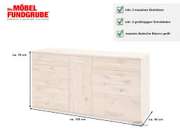 Singleküche samoa weiß/eiche sonoma ca. Sideboard 3 Turen Asteiche Bianco Massiv 150 Cm Santori