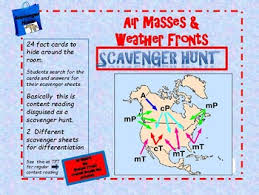 air mass and weather front scavenger hunt