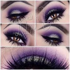 Black And Silver Eye Makeup مكياج للعروس Purple Makeup Makeup Black Makeup Tutorial