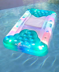 Inflatable Beer Pong Table Led Lighted Float Swimming Pool Party Game W Cooler Aqualife Pool Party Games Party Swimming Pool Inflatable Pool Floats