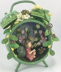 Altered Alarm Clock Fairy Fairy Garden Diy Fairy Furniture Fairy Garden Furniture
