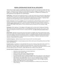 Simple rental application form for residential use in both pdf and word document formats. Rental Criteria Must Be Met By All Applicants