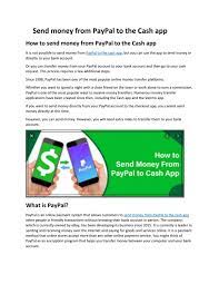 How to add money using the paypal app. Send Money From Paypal To The Cash App Ok By Asif Javed Issuu