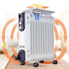 Jade Oil Filled Radiator 2000 W 11 Fin Portable Electric Heater With Drying Rack White 259 9 Portable Electric Heaters Oil Filled Radiator Electric Heater
