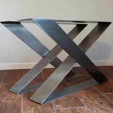 Mesa De Acero En Forma De Z Las Piernas Las Piernas De La Mesa Fuerte Y Robusta Juego De 2 Steel Table Legs Metal Table Legs Diy Table Legs