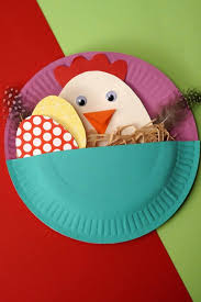 Find new ways to decorate easter baskets and fun easter egg crafts. Paper Plate Easter Craft Cute Mama Hen And Chick Easter Art For Kids