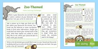 Rules for naming pets shelters. Zoo Themed Home Learning Challenges Reception Fs2