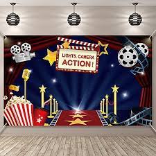 In the race of doing something different than other people are using so many different things for the decoration of venue of this kind of party. Hollywood Movie Theme Party Decorations Supplies Large Fabric Hollywood Backdrop For Movie Night Birthday Party Event Awards Night Ceremony Photo Photography Booth Background 72 8 X 43 3 Inch Buy Online At Best Price