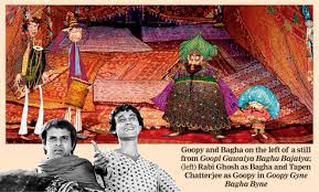 March Date With Animated Goopy Bagha Adventure Telegraph India Goopi gawaiya bagha bajaiya 2013. march date with animated goopy bagha