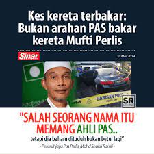 Dalang utama membakar kereta mufti perlis. Kaitkan Dengan Insiden Bakar Kereta Mufti Unit Amal Mungkin Dianiaya Pihak Tertentu Ada Orang Dengki Kata Ketua Pengarah Ameno World