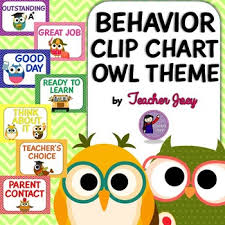 Owl Theme Behavior Chart Classroom Themes Owl Theme